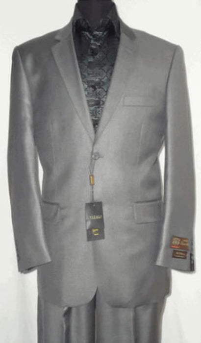 Big and Tall Size 56 to 72 2-Button Suit Textured Patterned Sport Coat Fabric Silvery Gray