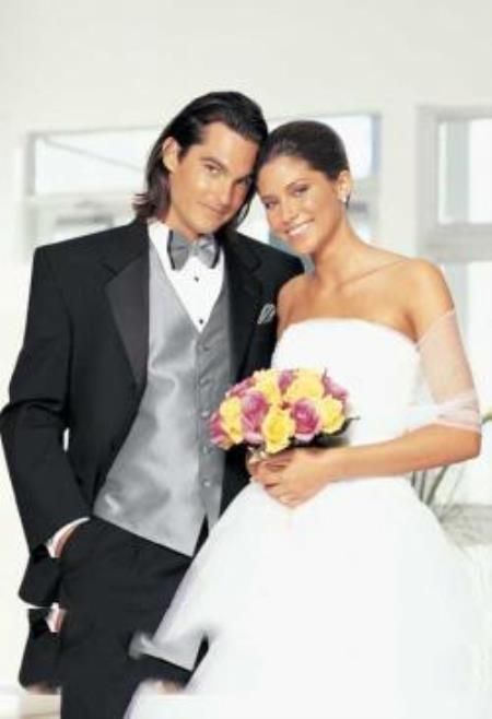 Big and Tall Tuxedo Black with Gray Big and Tall or Extra Long Tuxedo Suit