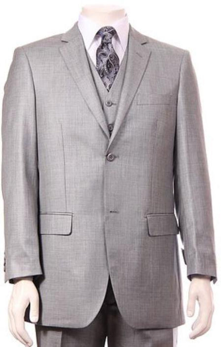 Men's Stone Double vented Super fine poly blend Suit