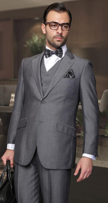 Men's Charcoal Stripe ~ Pinstripe 3 Piece Suit