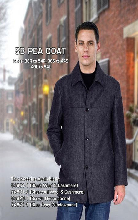 Men's Dress Coat Black Sb Designer Men's Wool Men's Peacoat Sale