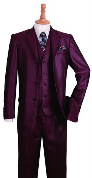 Men's Burgundy ~ Wine ~ Maroon Suit Jacket Fashion Cheap Priced Business Suits Clearance Sale w/ Pants Vest Set Three Buttons Style suit