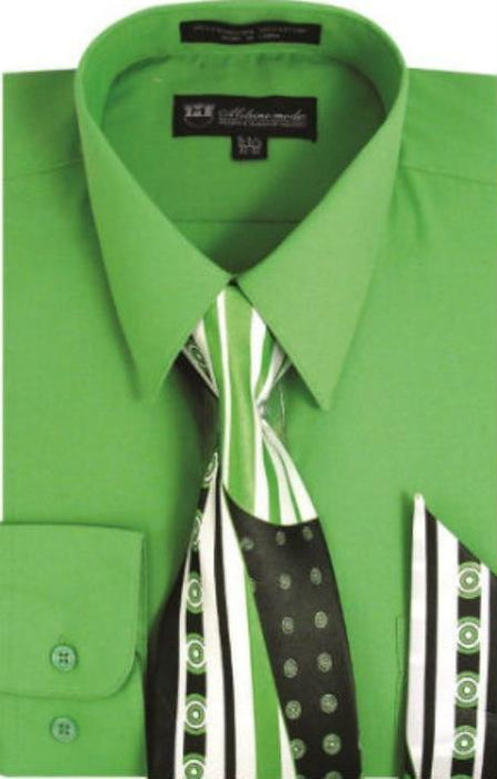 Affordable Clearance Cheap Mens Dress Shirt Sale Online Trendy - Men's Apple Green Standard Cuff Dress Shirt