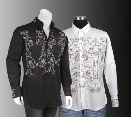 100% Cotton Stylish Casual Embroidered Fashion Multi-Color Men's Dress Shirt