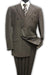 Mens Double Breasted 1920's Gangster Pinstripe suit in Brown mensusa