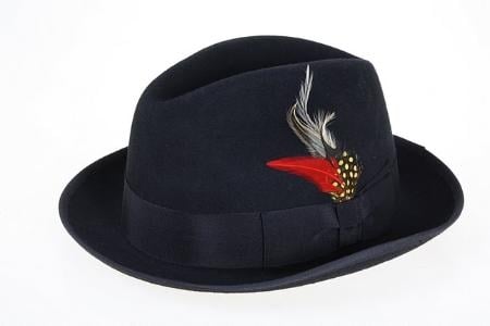 Mens Dress Hat Mens Dress Hats Wool Fedora Black mensusa