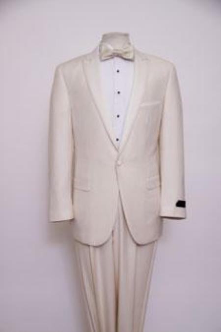 Men's Dress Formal Ivory ~ Cream ~ Off White Dinner Jacket ~ Fashion Tuxedo For Men ~ Blazer ~ Sport 1 Button Peak Lapel