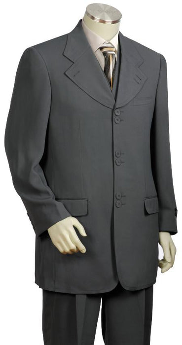 Men's Stylish 3 Piece Vested Zoot Suit Grey