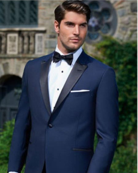 1 Button Peak Evening Midnight Blue Navy or Indigo Tuxedo