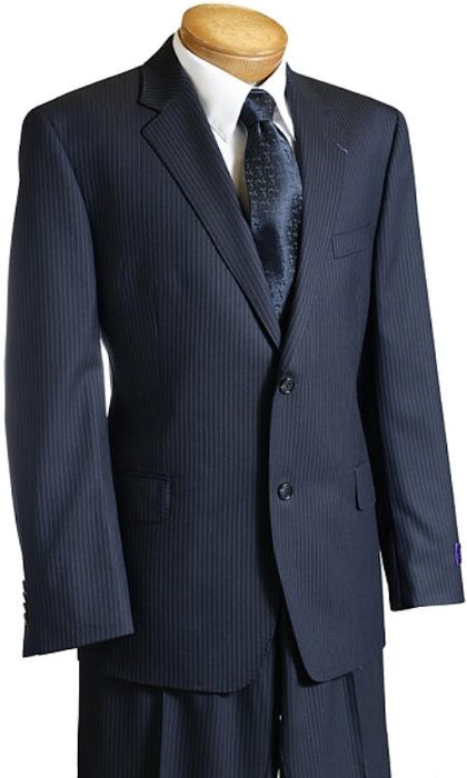 Men's Dark Navy Pinstripe Italian Design Suit