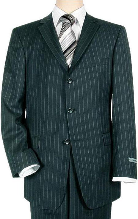 Navy Blue Pinstripe Three Buttons Style suit Super 140's 100% Men's Suit