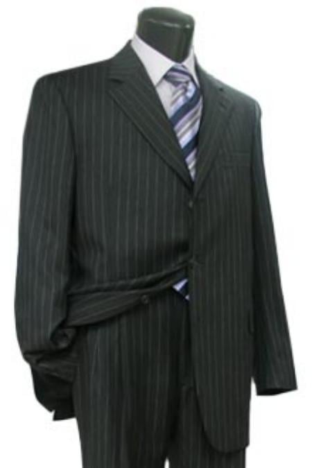 Simple Black & White Pinstripe Business Real premier quality Three buttons style italian fabric Soft