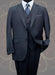 Mens Three Piece Suit - Vested Suit Classic Vested 3 Piece 2 Button Dark Navy Mini Pinstripe Men's Suit Flat Front Pants mensusa