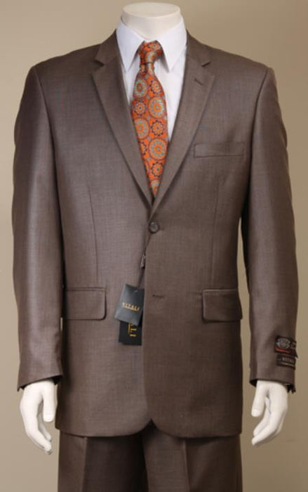 Men's Brown 2 Button patterned Mini Weave Patterned