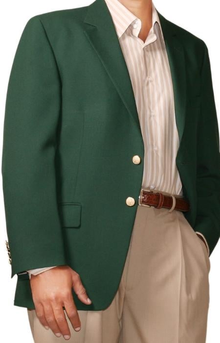 Mens Two Button Cheap Priced Unique Dress Blazer Jacket For Men Sale Forest ~ Hunter Green Blazer (Men + Women) mensusa