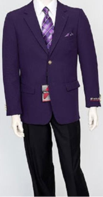 Pacelli Men's Classic Dark Purple Blazer Jacket Blair