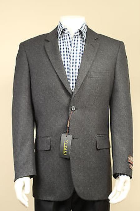 Men's 2 Button Sport Coat / Sport Jacket / Blazer with Side Vents Grey, Taupe