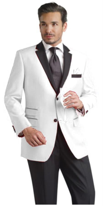 White Two toned Kids Sizes 2 Button Party Cheap Priced Business Suit Perfect For boys wedding outfits Clearance Sale &amp; Tuxedo &amp; Dinner Jacket Blazer W/ Black + Free Pant