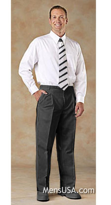 Mens Charcoal Gray Pleated Pants / Slacks