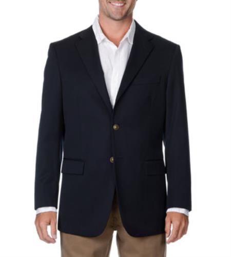 Men's Big & Tall Long Gabardine Blazer Navy Cheap Priced Sport coats - Large Sport Jacket