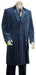 Mens Zoot Suit Mens 4 Button Fashionable Long Suit Dark Navy mensusa