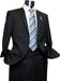 Mix and Match Suits Suit Separate Men's 2 Button Black Pinstripe Designer Suit Black mensusa