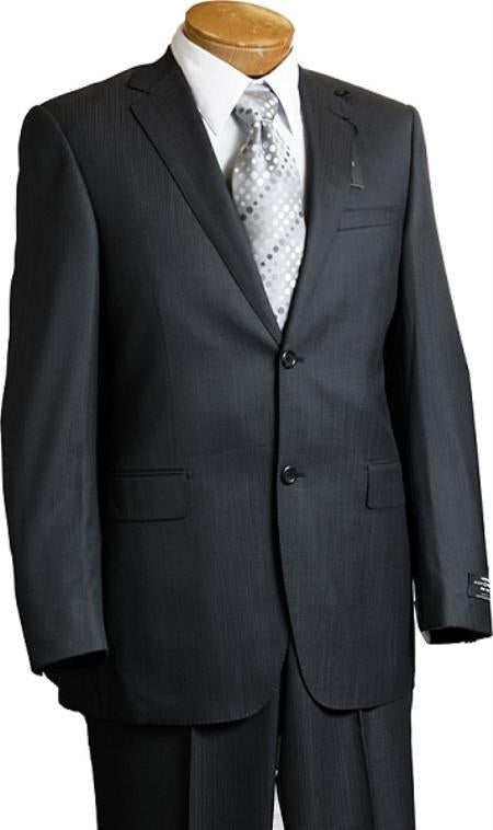 Mix and Match Suits Suit Separate Men's 2 Button Charcoal Pin Italian Designer Suit Charcoal mensusa