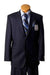 Mix and Match Suits Suit Separate Men's 2 Button Dark Navy Pinstripe Slim Fit Designer Suit Navy mensusa