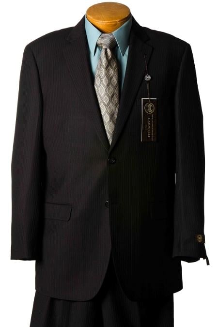 Mix and Match Suits Suit Separate Men's Black Pinstripe Italian Designer Suit Black mensusa