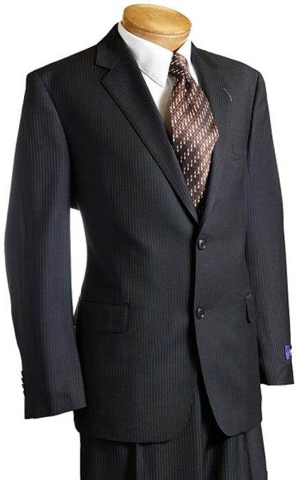 Mix and Match Suits Suit Separate Men's Black Pinstripe Wool Italian Design Suit Black mensusa