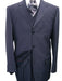 Navy Blue Pinstripe Vested 3 ~ Three Piece Suit Super 120's Extra Fine Poly~Rayon Available in 2 buttons only mensusa