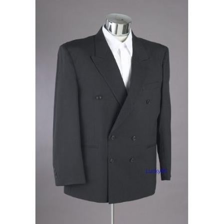 New Men's Double Breasted Suit Black Dress Suit mensusa