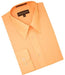 Peach Cotton Blend Convertible Cuffs Men's Dress Shirt mensusa