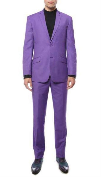 Men's Purple 2 Button Classic Slim Fit Suit