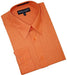 Rust Cotton Blend Convertible Cuffs Men's Dress Shirt mensusa