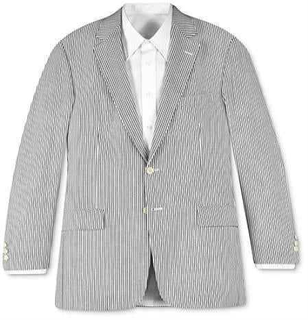 Sear Sucker Suit Seersucker Suit Two-button Seersucker Sear sucker White suit & Black~Gry Stripe ~ Pinstripe Suit Available in big and tall sizes mensusa