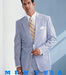 Sear Sucker Suit Seersucker Suit White and Light Blue Sky Blue Men 2 Button Jacket mensusa