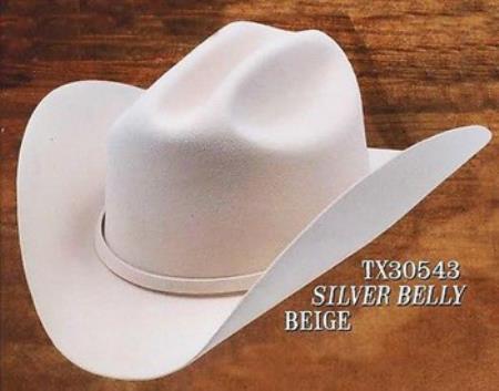 Tejana Cowboy Western Hat 4X Felt Hats Silver Belly