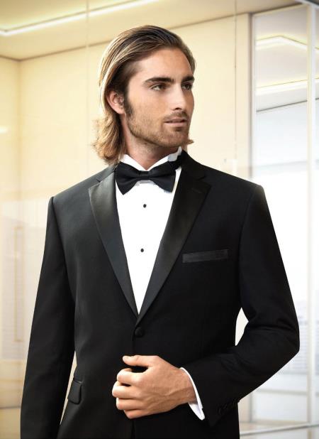 Men's Modern Fit Black Tuxedo