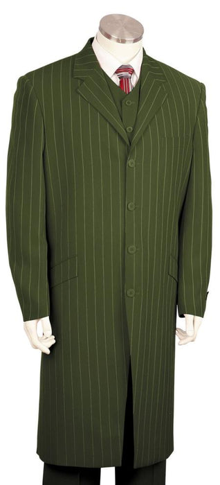 Men's Razor Stripe Olive Zoot Suit