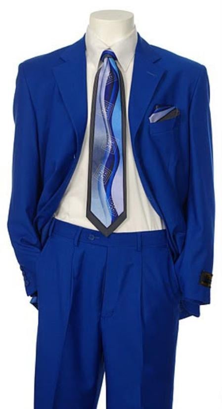 Single breasted Dress Cheap Priced Business Suits Clearance Sale for Men Collection Royal blue Available in 2 or Three ~ 3 Buttons Style Regular Classic Cut Suit + shirt & Tie Men's Dress Shirt mensusa