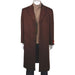 Stylish Classic Men's Overcoat CoCo denim Men's Dress Coat Dark Brown In Long Men's Dress Topcoat - Winter coat mensusa