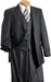 Summer Light Weight Fabric 3PC Vested Charcoal TNT Men's three piece suit mensusa