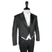 Super 150's Black Peak Tailcoat Tuxedo Jacket with the tail suit mensusa