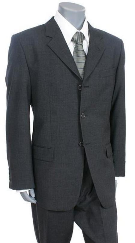 Tesory Italian Design, Premier Quality Italian Fabric Men's Cheap Priced Business Suits Clearance Sale :: Charcoal Gray Available In 2 Or 3 Buttons Style Regular Classic Cut Suit Super 150 Vented - mensusa