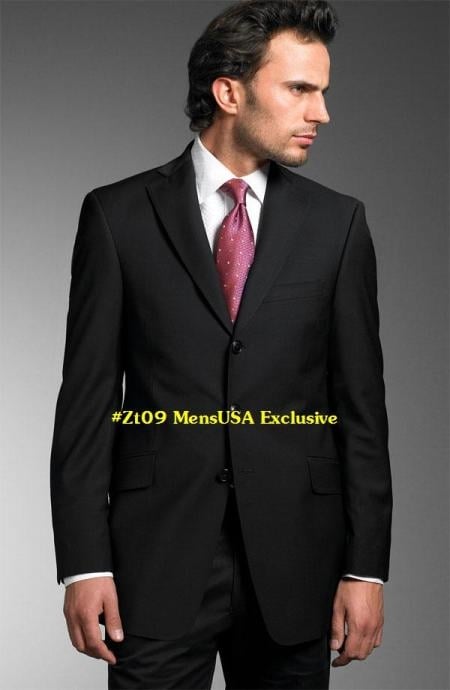 The Essential And Ever-Stylish Black Cheap Priced Business Suits Clearance Sale In A Fine 140'S For A Quality Look Available In 2 Or 3 Buttons Style Regular Classic Cut mensusa