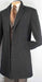 Three Quarters Length Men's Dress Coat Men's Car Coat Collection in a Soft Blend - Charcoal Grey Men's Overcoat mensusa