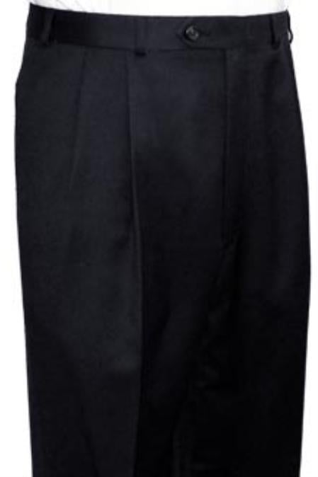 Trousers Black Pleated Pre Cuffed Bottoms Pants mensusa