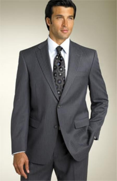 Pinstripe 2BV Expensive Mini Track stripe ~ Pinstripe Two Button Modern Fit