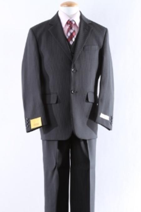 Men's Two Button Elegance And Comfort 5 Pcs Boy Dress Suit Perfect for toddler Suit wedding attire outfits